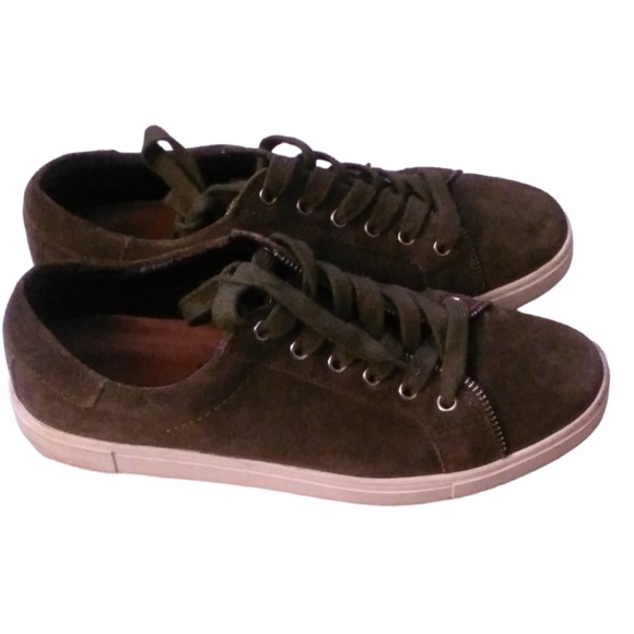 FRYE AND CO. Shoes - Frye and Co. Fatigue Green Suede Leather Sneakers